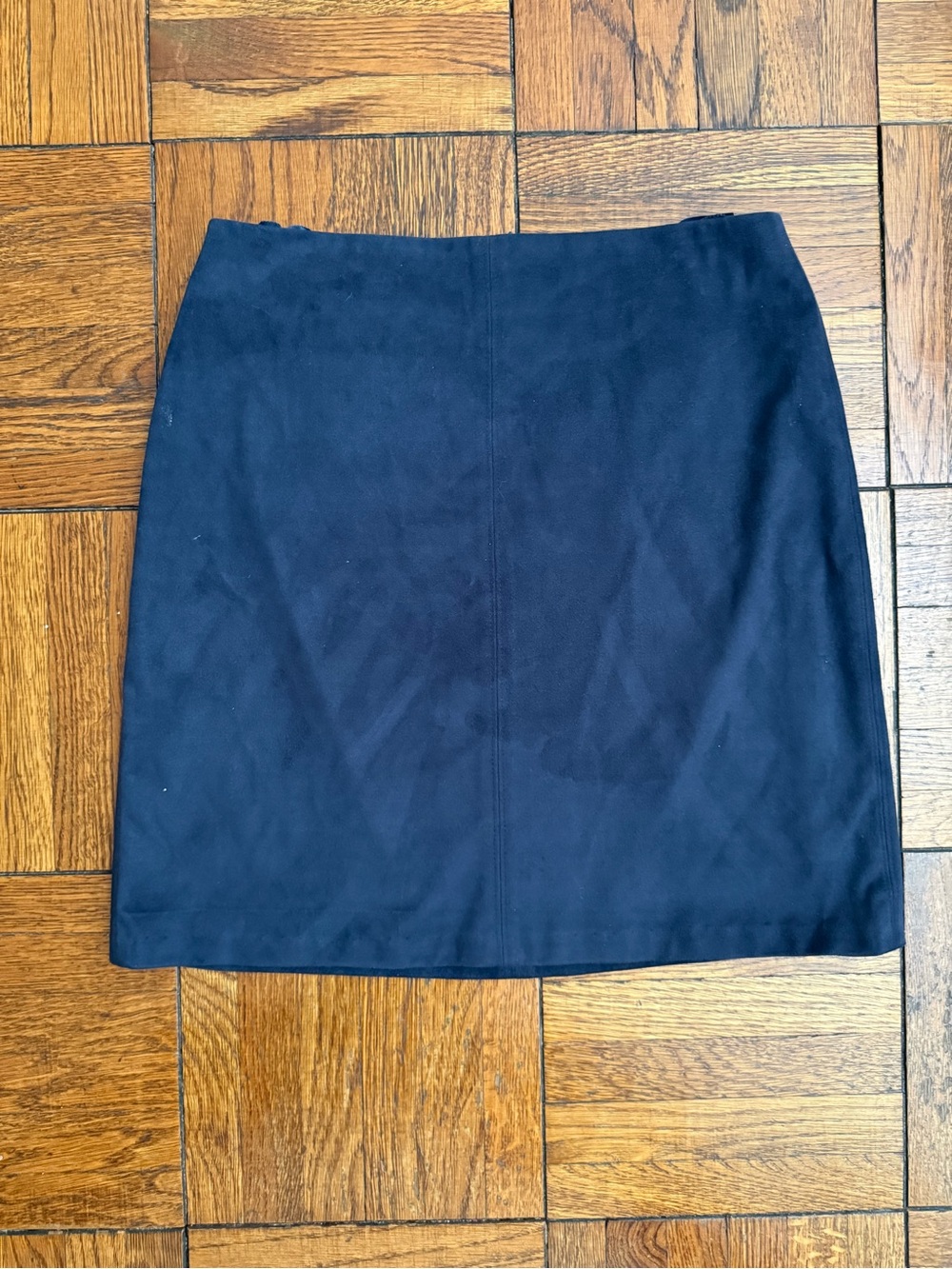 J. Crew Blue Suede A-Line Mini Skirt. 2. Like new.